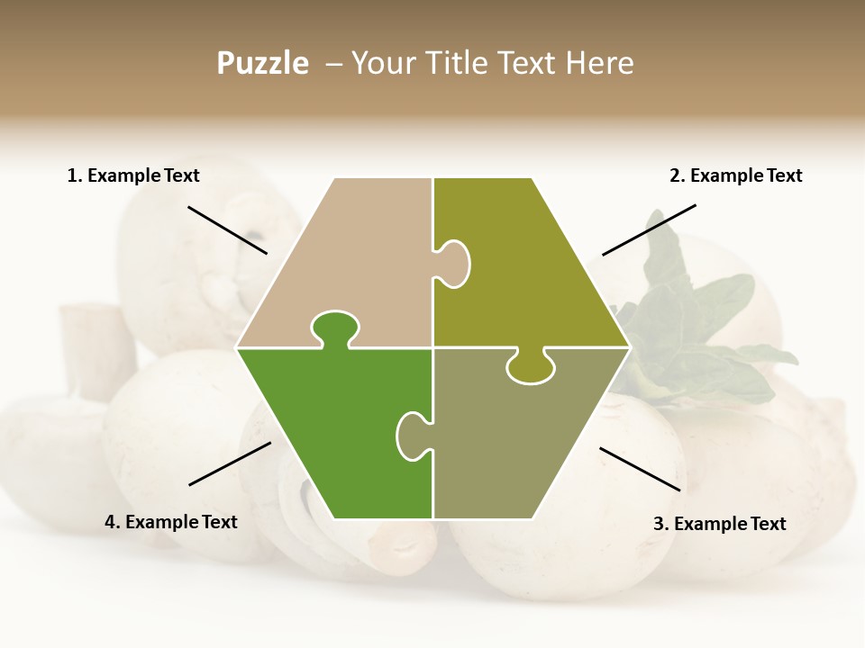 Trimmings Freshness Champignon PowerPoint Template