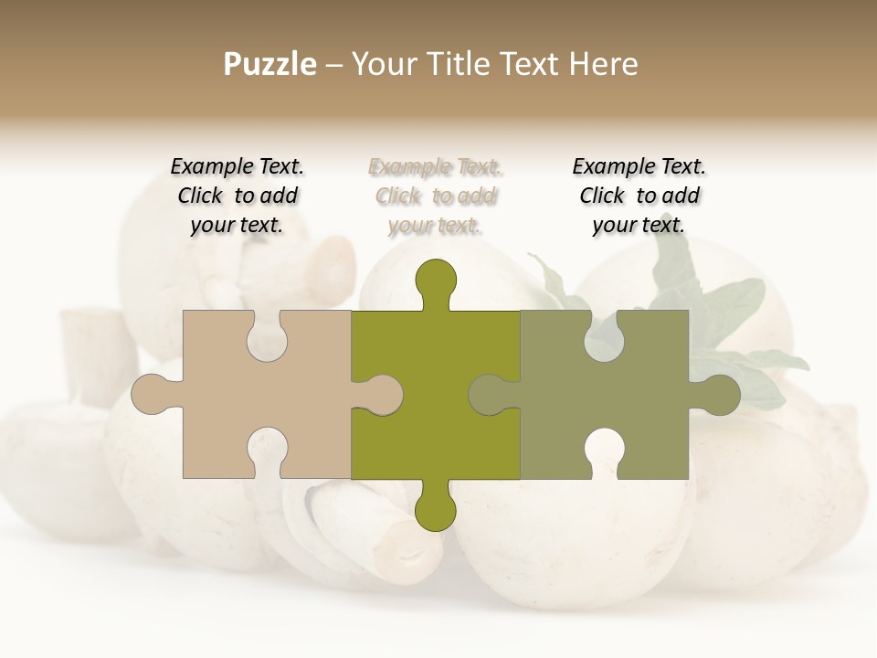 Trimmings Freshness Champignon PowerPoint Template