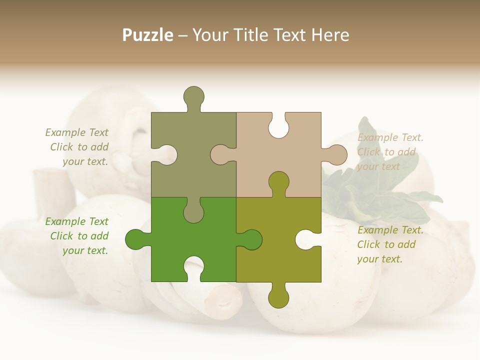 Trimmings Freshness Champignon PowerPoint Template