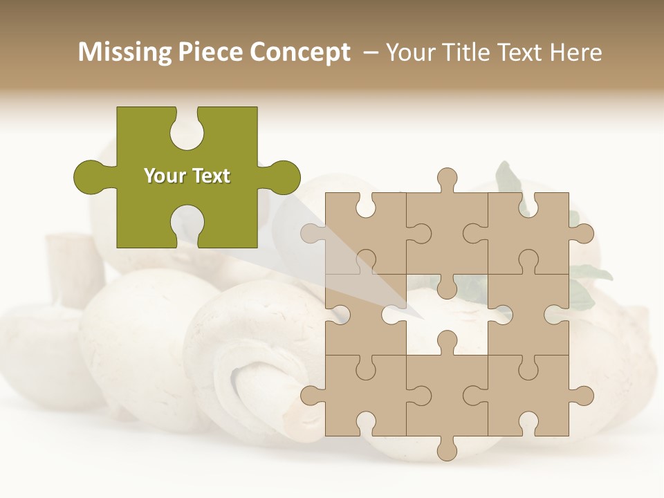 Trimmings Freshness Champignon PowerPoint Template