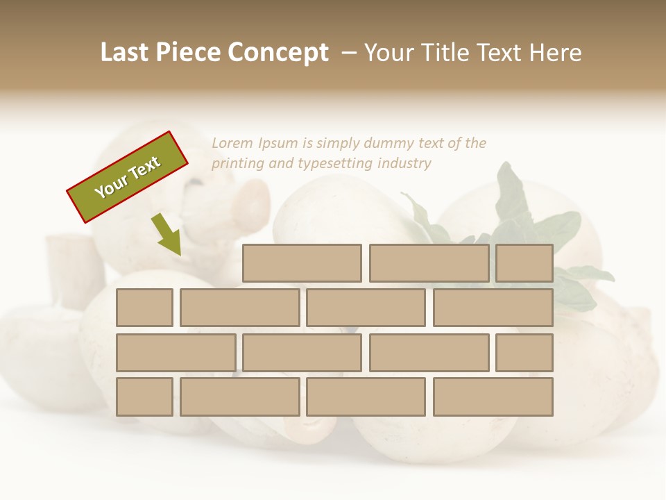 Trimmings Freshness Champignon PowerPoint Template