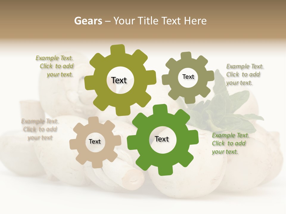 Trimmings Freshness Champignon PowerPoint Template