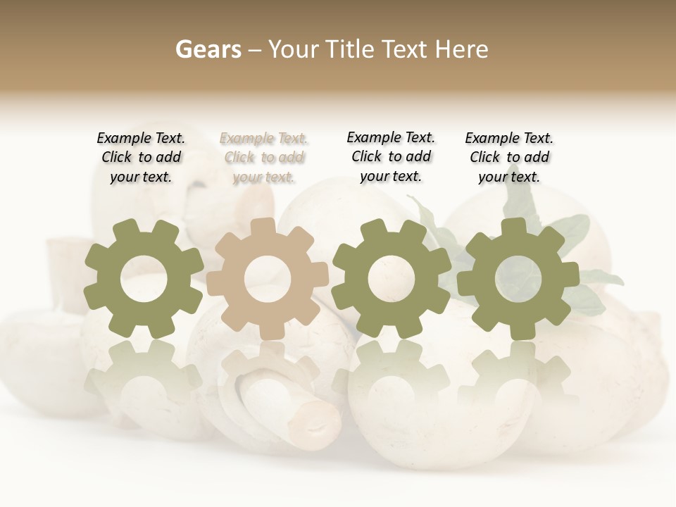 Trimmings Freshness Champignon PowerPoint Template