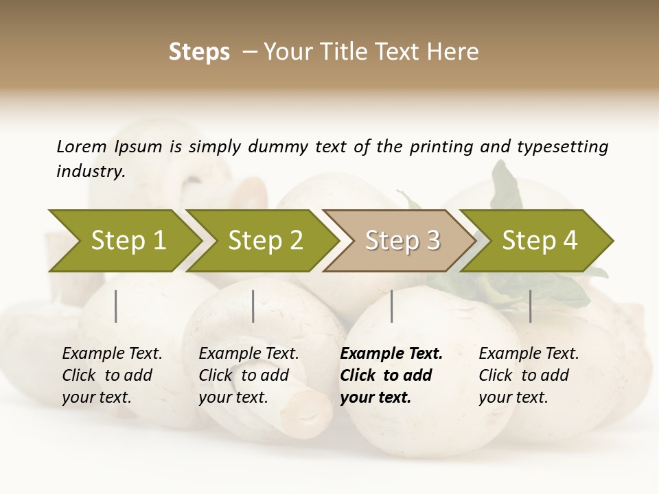 Trimmings Freshness Champignon PowerPoint Template