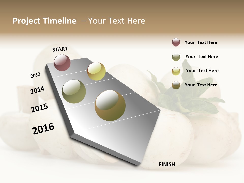 Trimmings Freshness Champignon PowerPoint Template