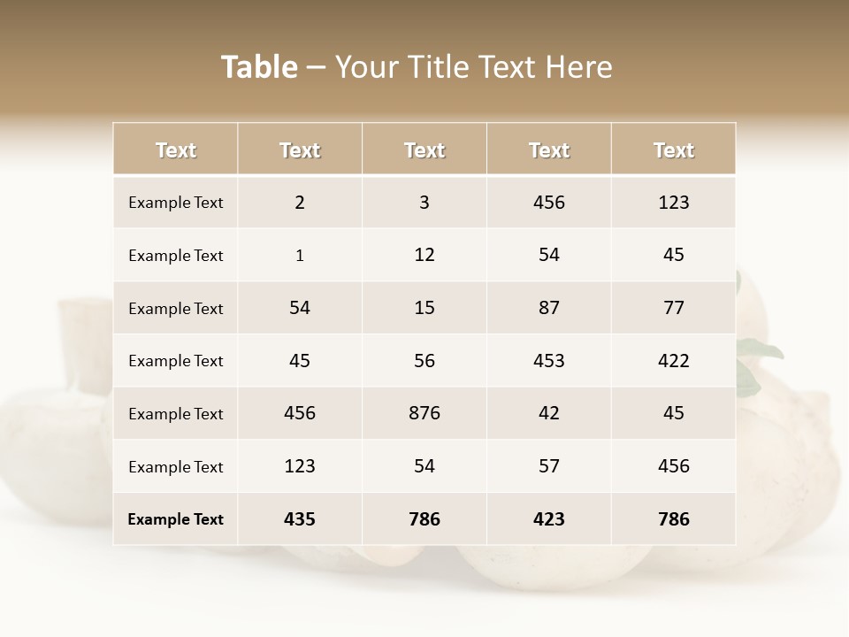Trimmings Freshness Champignon PowerPoint Template