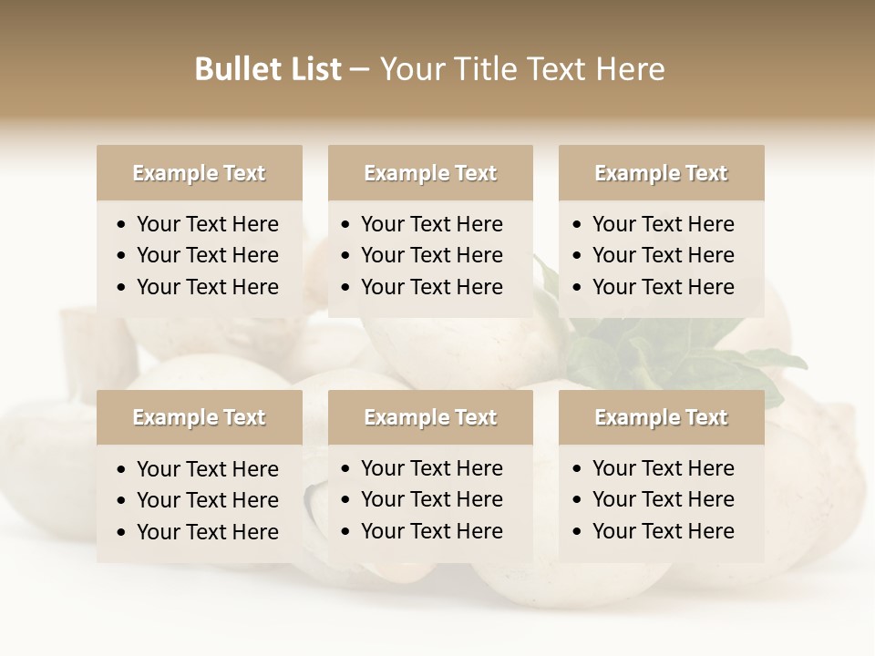 Trimmings Freshness Champignon PowerPoint Template