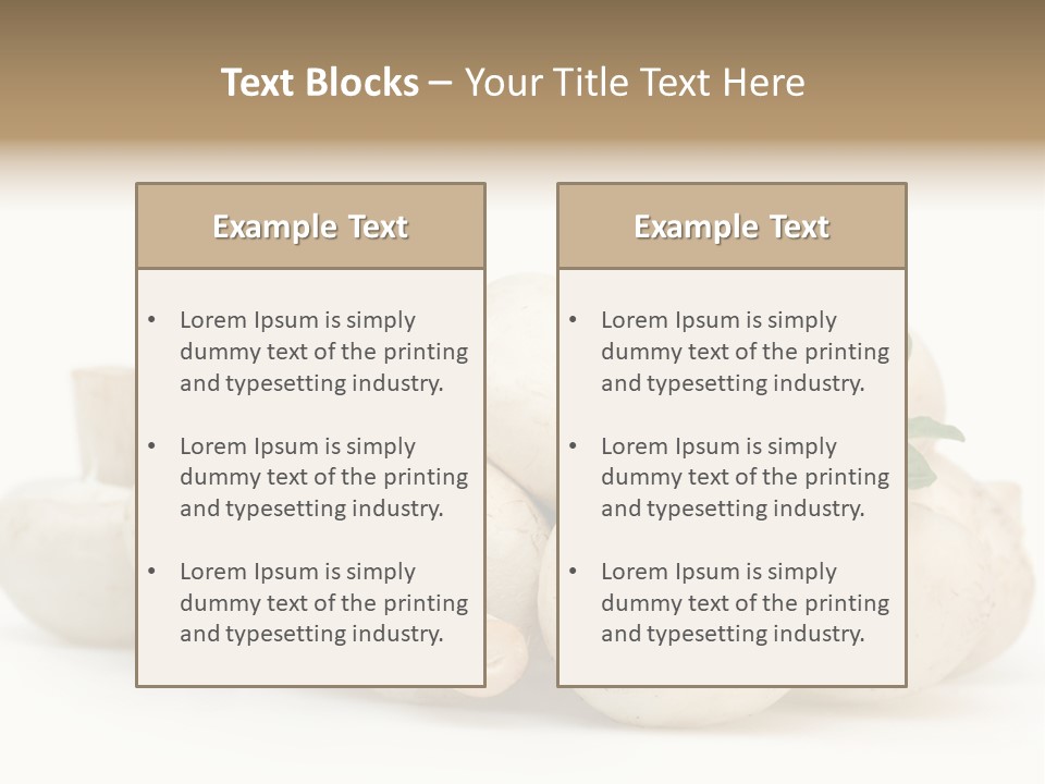 Trimmings Freshness Champignon PowerPoint Template