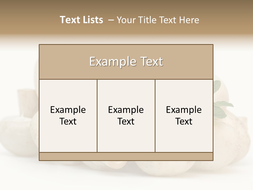 Trimmings Freshness Champignon PowerPoint Template