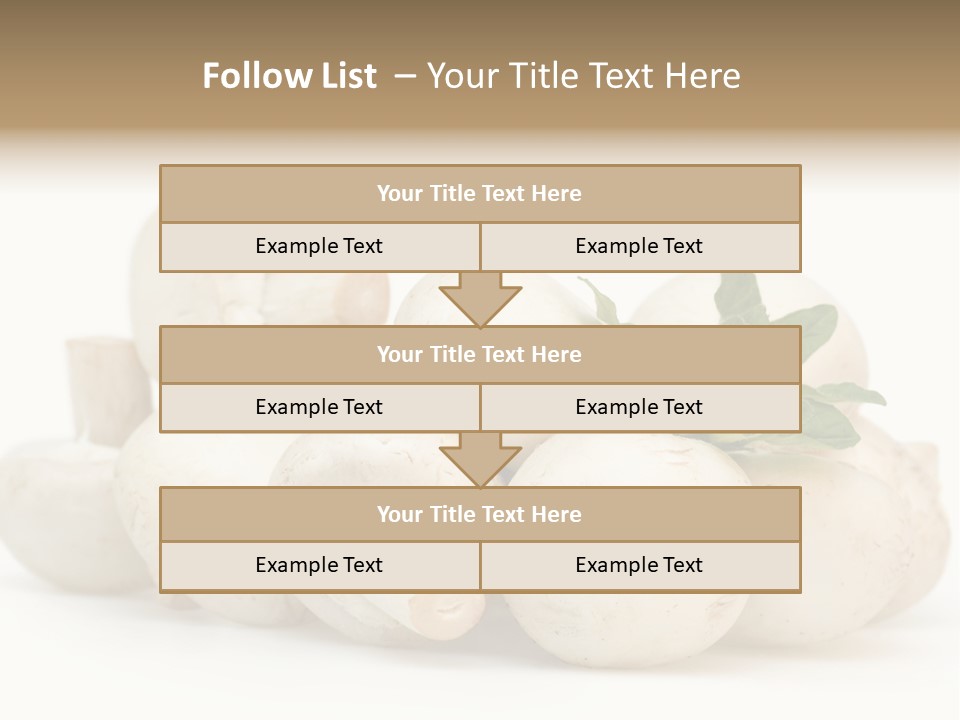 Trimmings Freshness Champignon PowerPoint Template