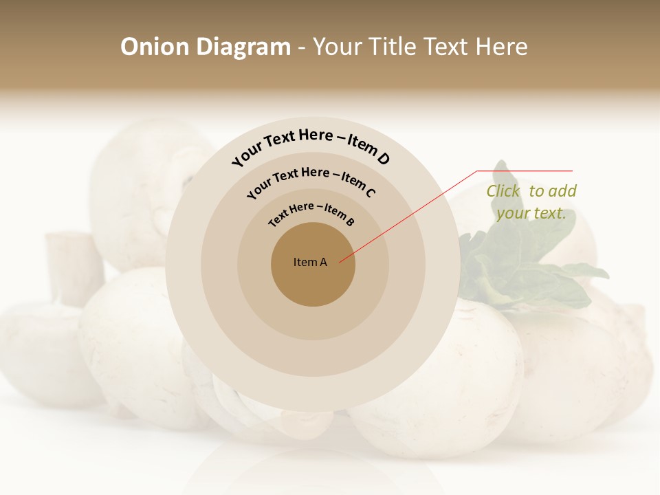 Trimmings Freshness Champignon PowerPoint Template