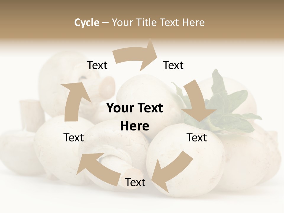 Trimmings Freshness Champignon PowerPoint Template
