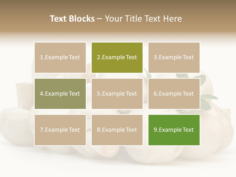Trimmings Freshness Champignon PowerPoint Template