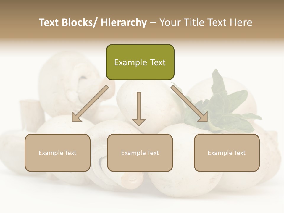 Trimmings Freshness Champignon PowerPoint Template
