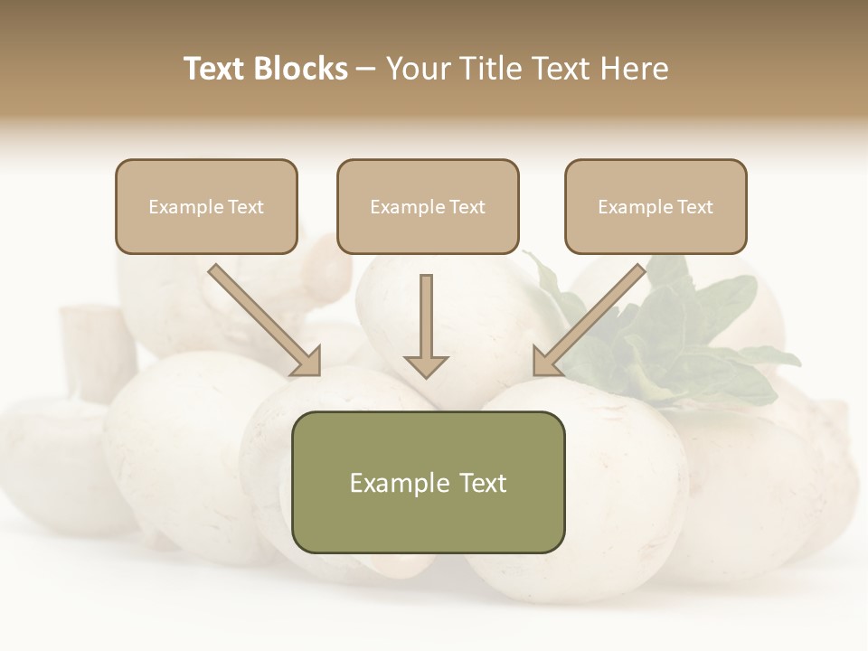 Trimmings Freshness Champignon PowerPoint Template