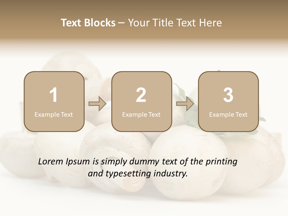 Trimmings Freshness Champignon PowerPoint Template