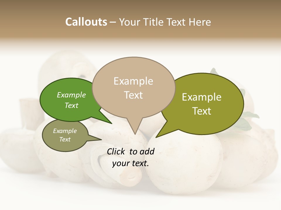 Trimmings Freshness Champignon PowerPoint Template