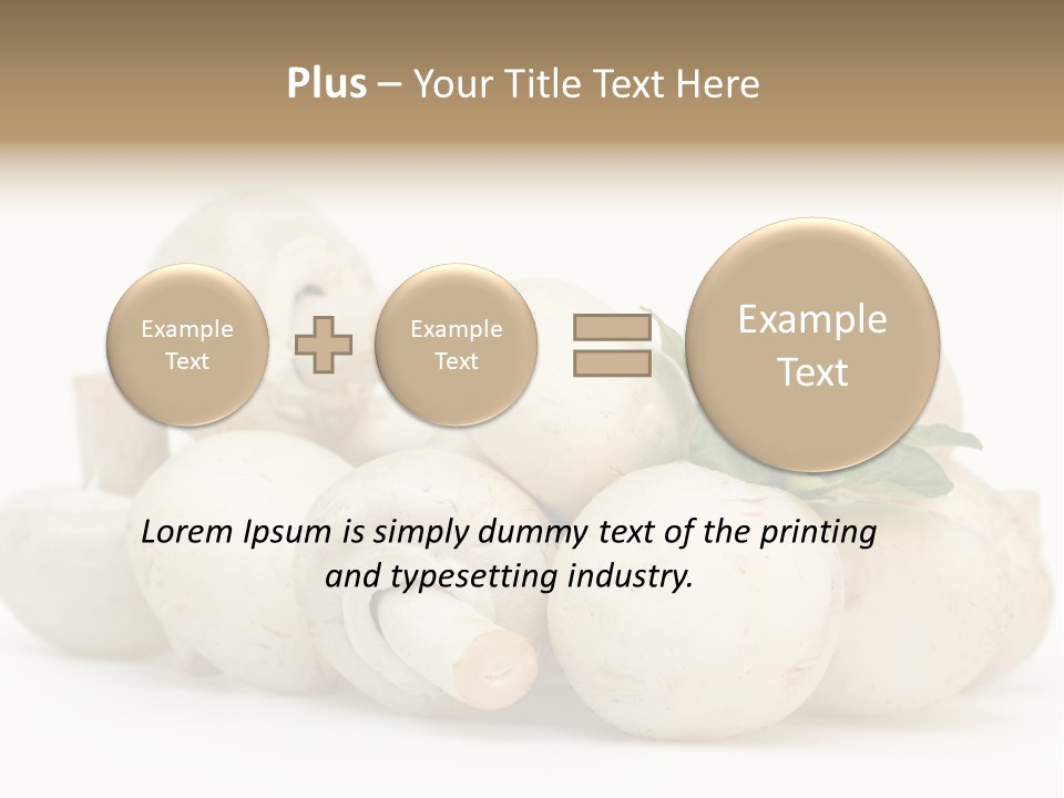 Trimmings Freshness Champignon PowerPoint Template