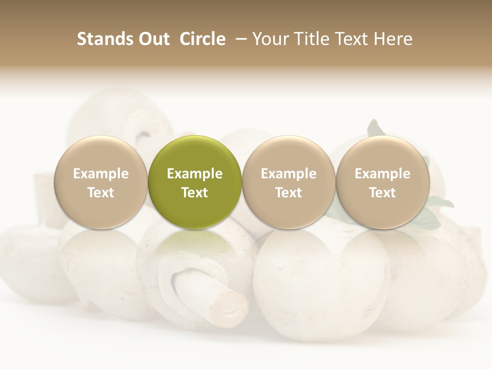 Trimmings Freshness Champignon PowerPoint Template