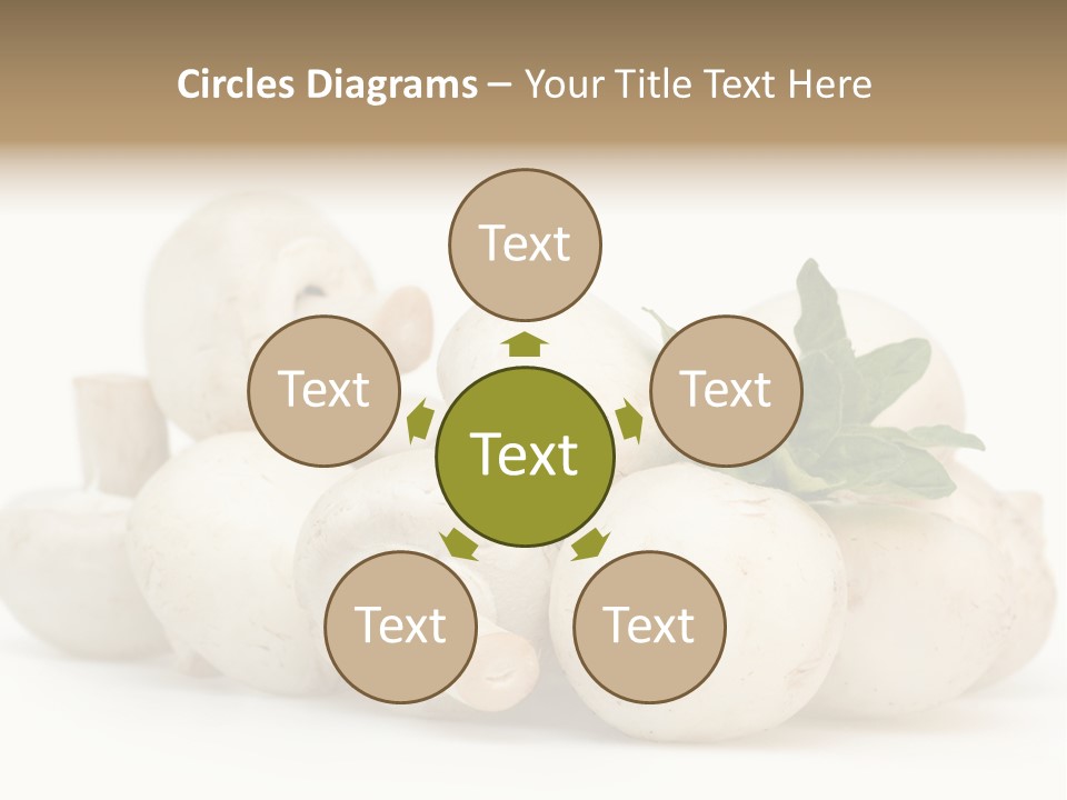 Trimmings Freshness Champignon PowerPoint Template
