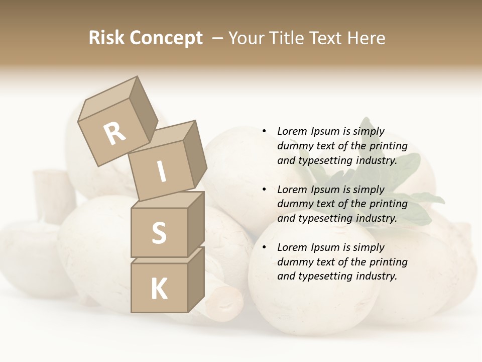 Trimmings Freshness Champignon PowerPoint Template