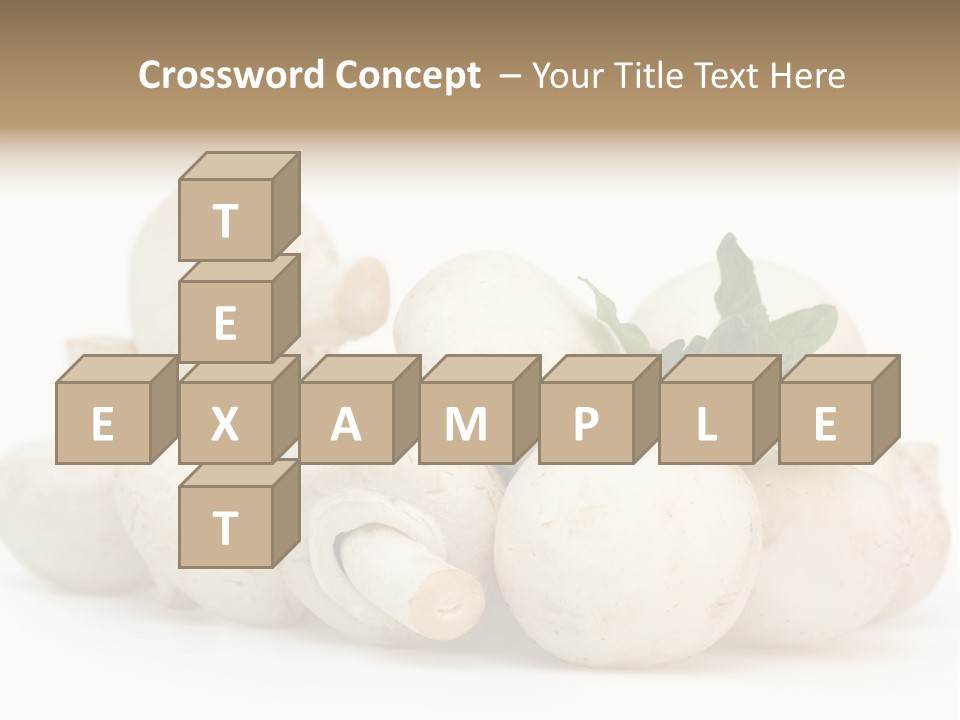 Trimmings Freshness Champignon PowerPoint Template