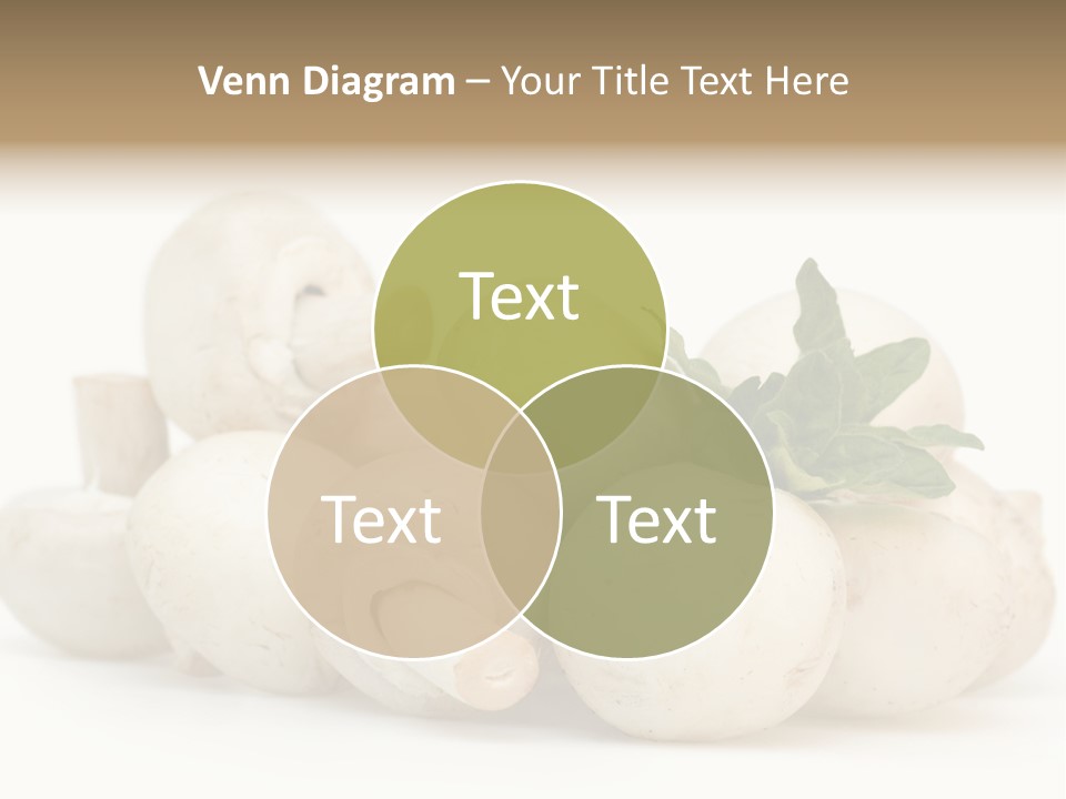 Trimmings Freshness Champignon PowerPoint Template