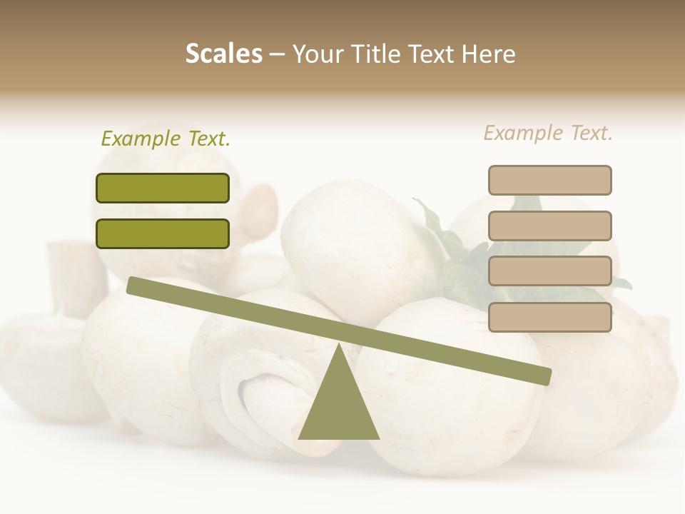 Trimmings Freshness Champignon PowerPoint Template