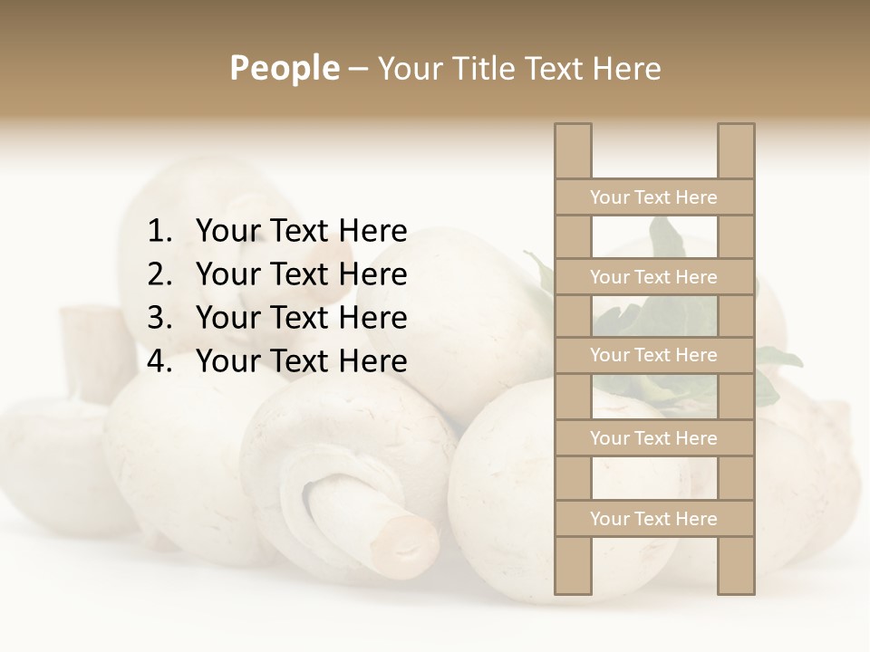 Trimmings Freshness Champignon PowerPoint Template