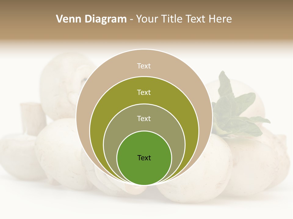 Trimmings Freshness Champignon PowerPoint Template