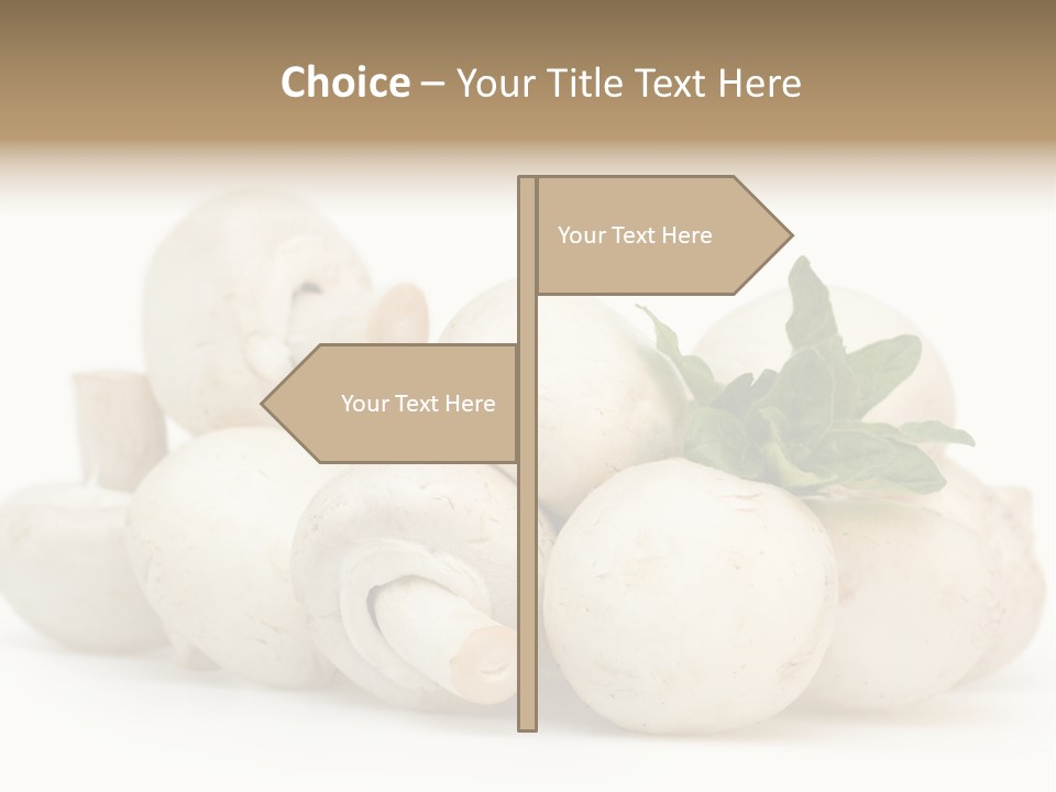 Trimmings Freshness Champignon PowerPoint Template