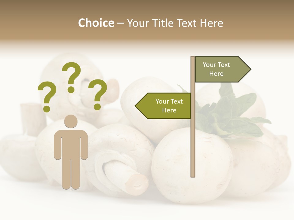 Trimmings Freshness Champignon PowerPoint Template