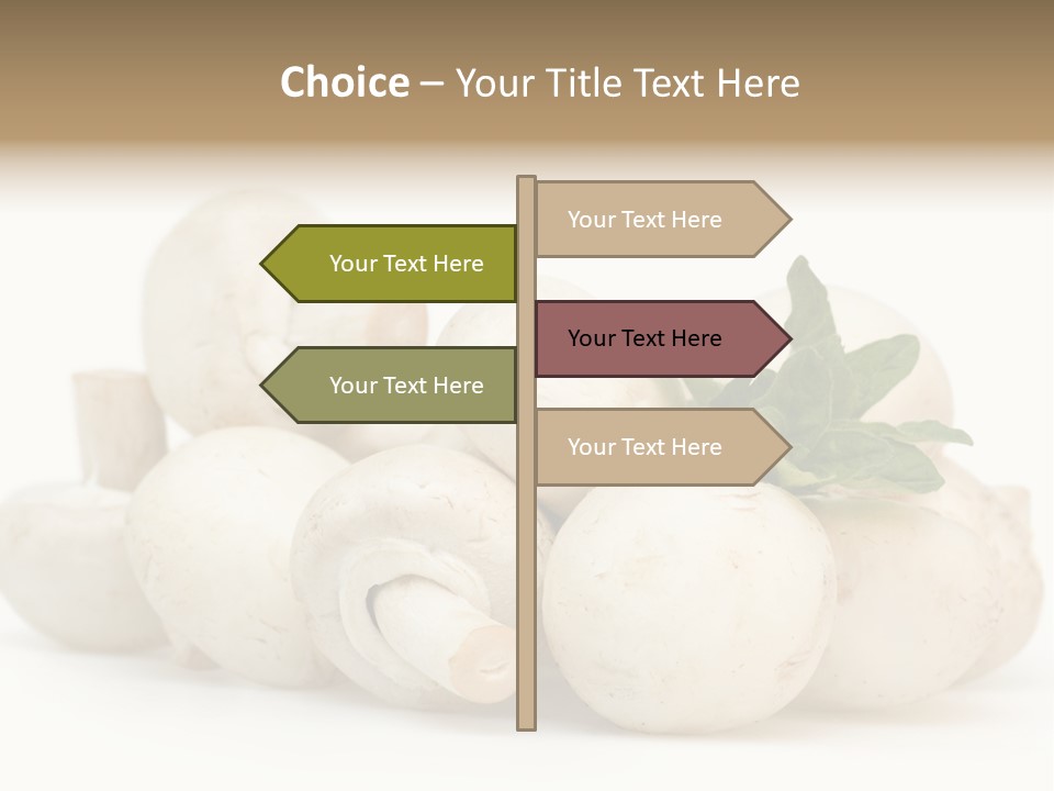 Trimmings Freshness Champignon PowerPoint Template