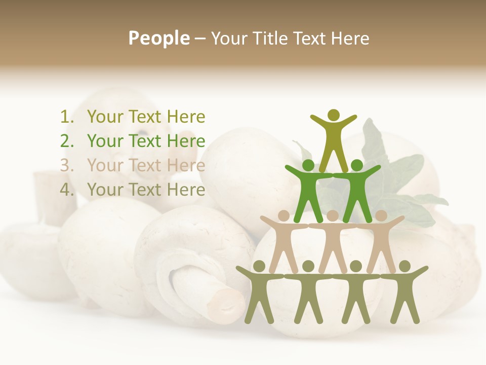 Trimmings Freshness Champignon PowerPoint Template