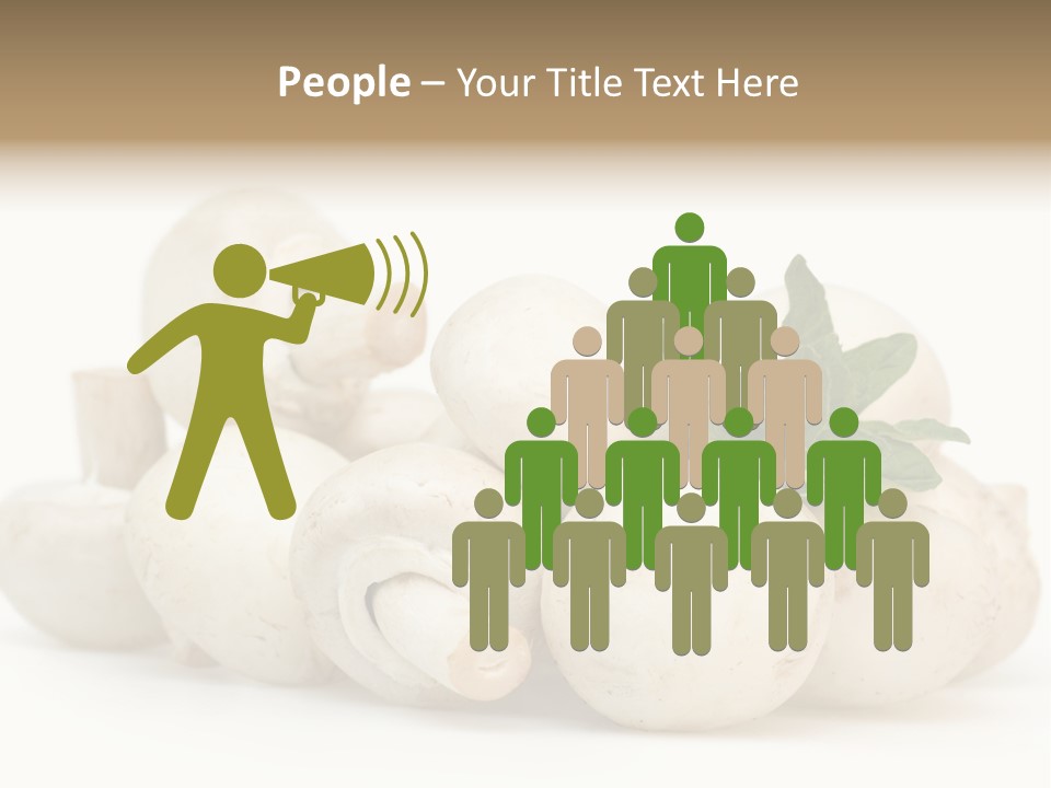 Trimmings Freshness Champignon PowerPoint Template