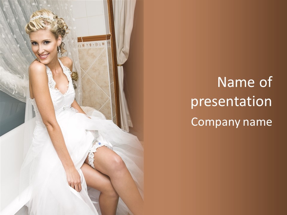 Beautiful Model Blond PowerPoint Template