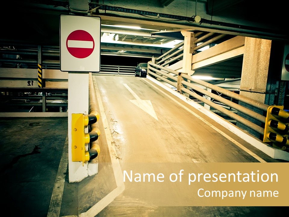 Garage City Drive PowerPoint Template