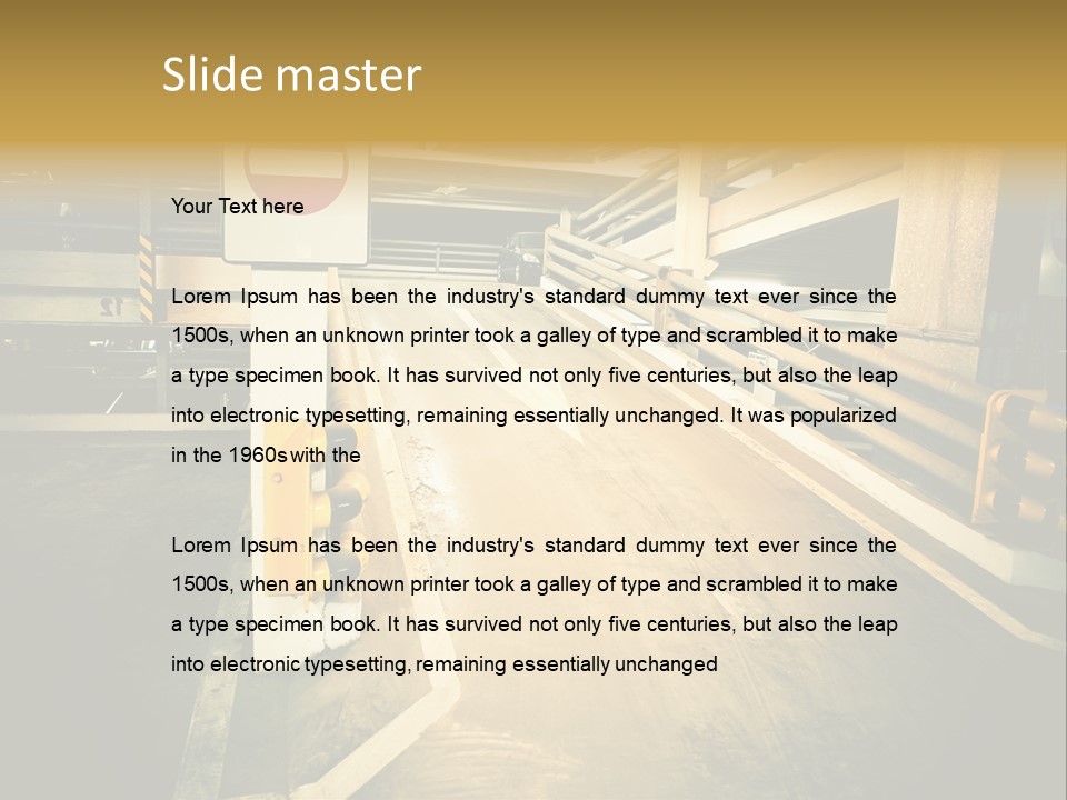 Garage City Drive PowerPoint Template