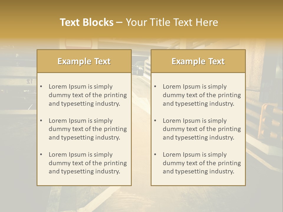 Garage City Drive PowerPoint Template
