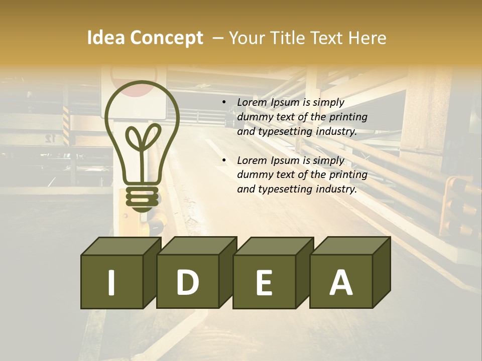 Garage City Drive PowerPoint Template