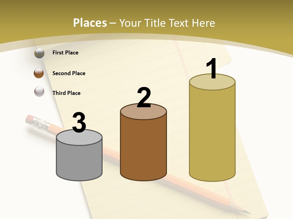 A Piece Of Paper With A Pencil On Top Of It PowerPoint Template