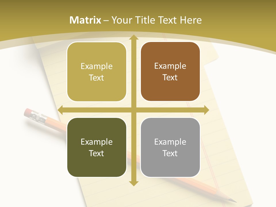 A Piece Of Paper With A Pencil On Top Of It PowerPoint Template