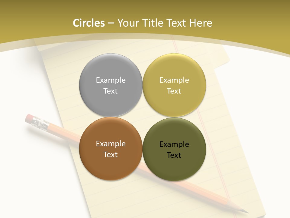 A Piece Of Paper With A Pencil On Top Of It PowerPoint Template