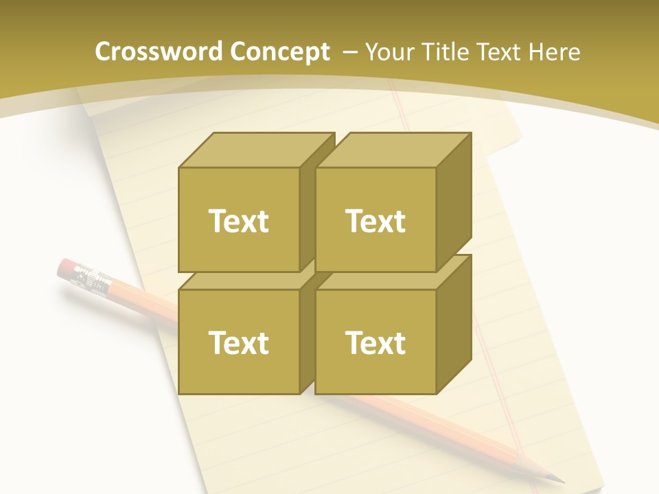 A Piece Of Paper With A Pencil On Top Of It PowerPoint Template