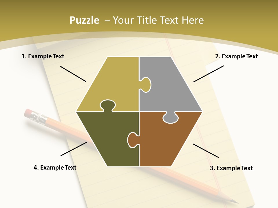 A Piece Of Paper With A Pencil On Top Of It PowerPoint Template