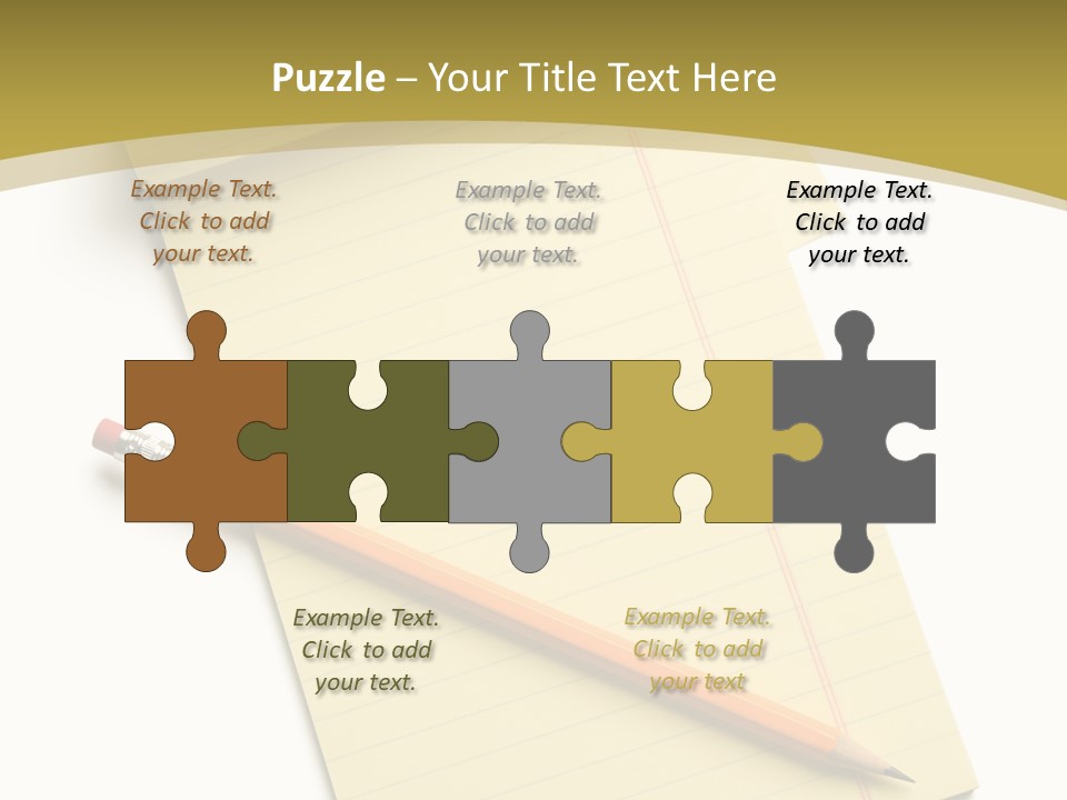 A Piece Of Paper With A Pencil On Top Of It PowerPoint Template