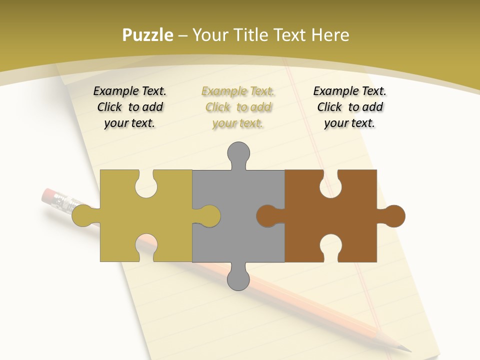 A Piece Of Paper With A Pencil On Top Of It PowerPoint Template