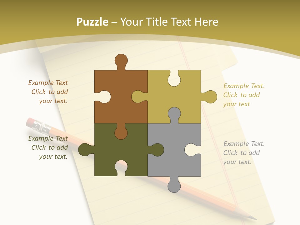 A Piece Of Paper With A Pencil On Top Of It PowerPoint Template