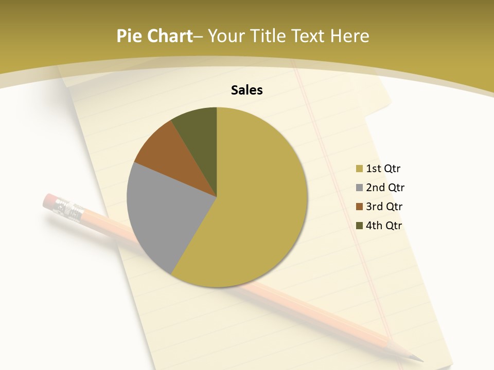 A Piece Of Paper With A Pencil On Top Of It PowerPoint Template