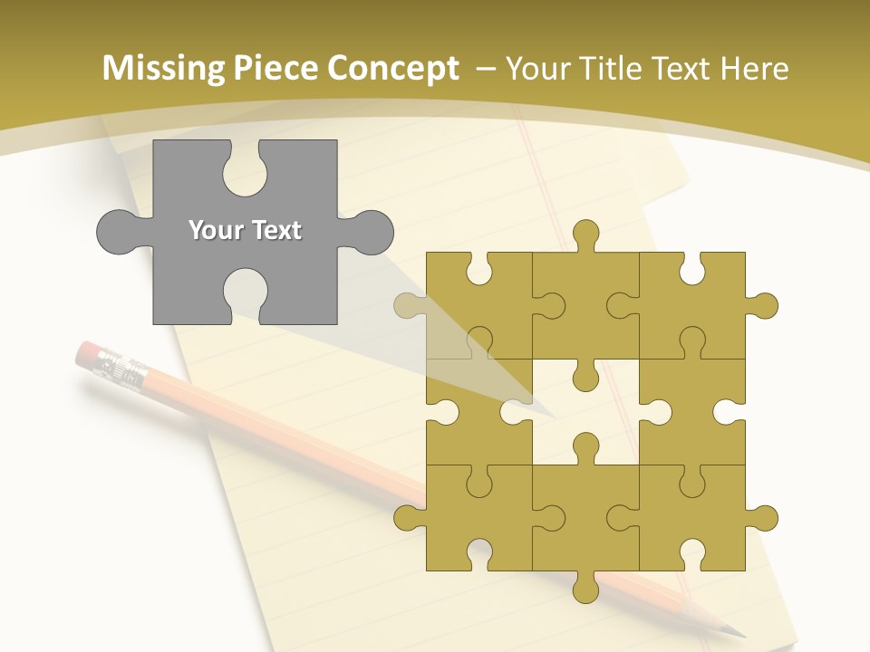 A Piece Of Paper With A Pencil On Top Of It PowerPoint Template